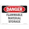 Signmission OSHA Danger Sign, 18" Height, 24" Width, Rigid Plastic, Flammable Material Storage, Landscape OS-DS-P-1824-L-2351 - alternate 1